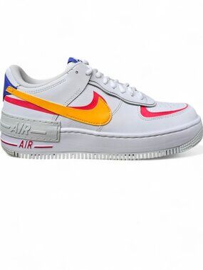Nike Air Force 1 Shadow Gundam Leather Sneaker Shoe Women's White Size 8.5